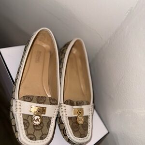 Michael Kors Tan and Cream Women's Loafers